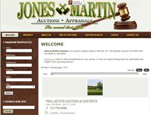 Tablet Screenshot of jonesandmartinauctions.com